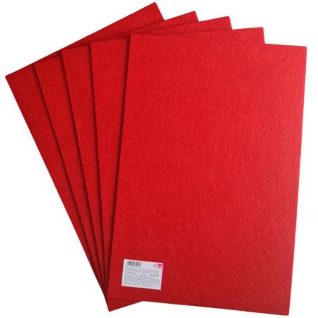 5 sheets of felt for decorations, in Lilac, 30 x 45 cm x 3 mm, ~550 g/m², 100% polyester