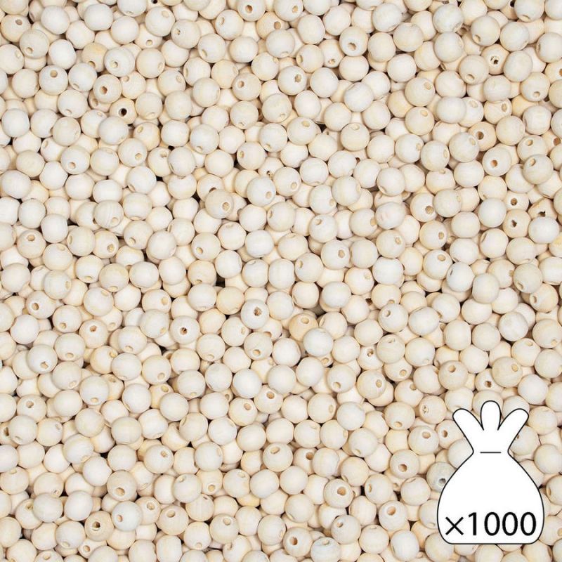 1000 boules percées en bois de lotus, diamètre 1 cm, perçage 2,5 mm, perles macramé, attrape rêve, billes bijoux