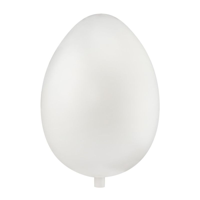 copy of2 large white plastic eggs, 18cm high, to decorate, with hole for hanging, not separable