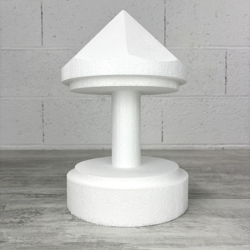 Manège en polystyrène, hauteur 30 cm, diamètre 20 cm, carrousel dummy à décorer