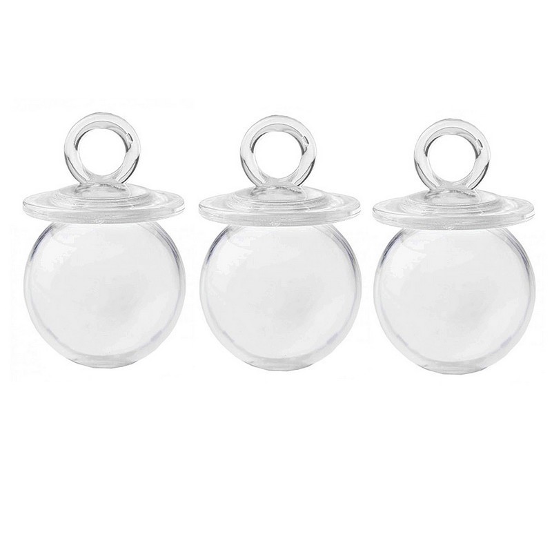 Lot de 3 Tétines contenants en PVC alimentaire, Transparent, 4 x 6cm
