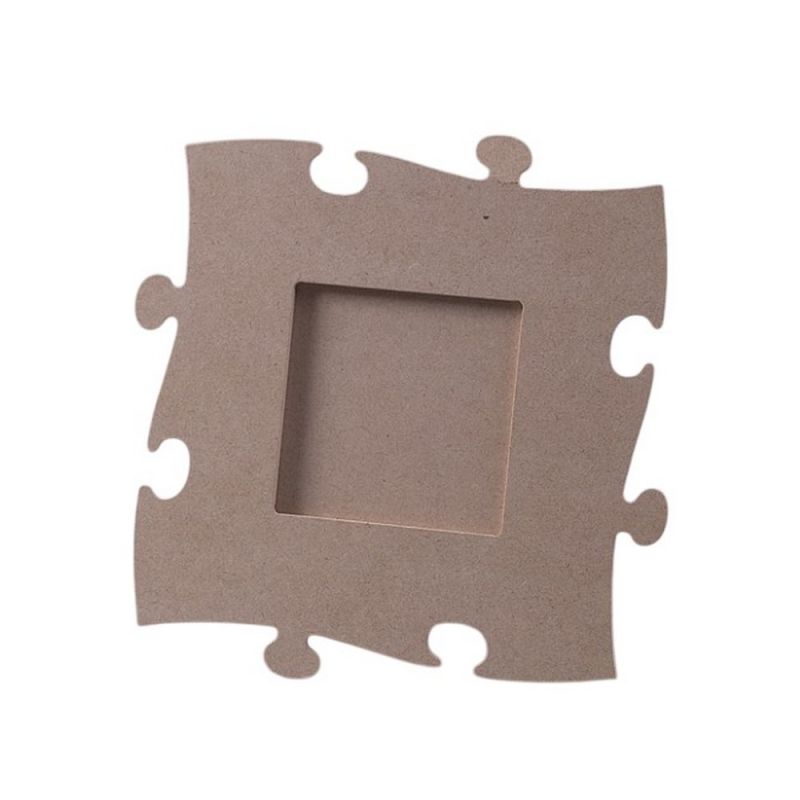 Square puzzle photo frame, in MDF, high. 23 cm