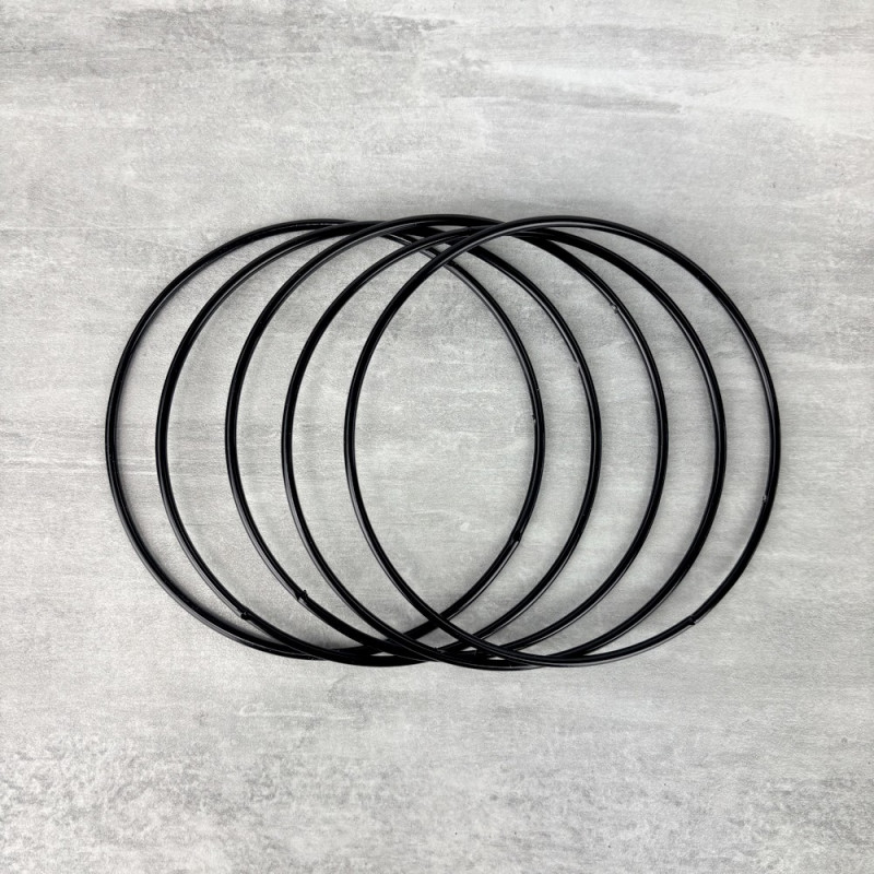 Set of 5 black circles, Diameter 10 cm for lampshade, epoxy rings for Dreamcatcher