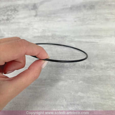 Lot de 5 Cercles métalliques noir, diam. 10 cm pour abat-jour, Anneaux epoxy Attrape rêves