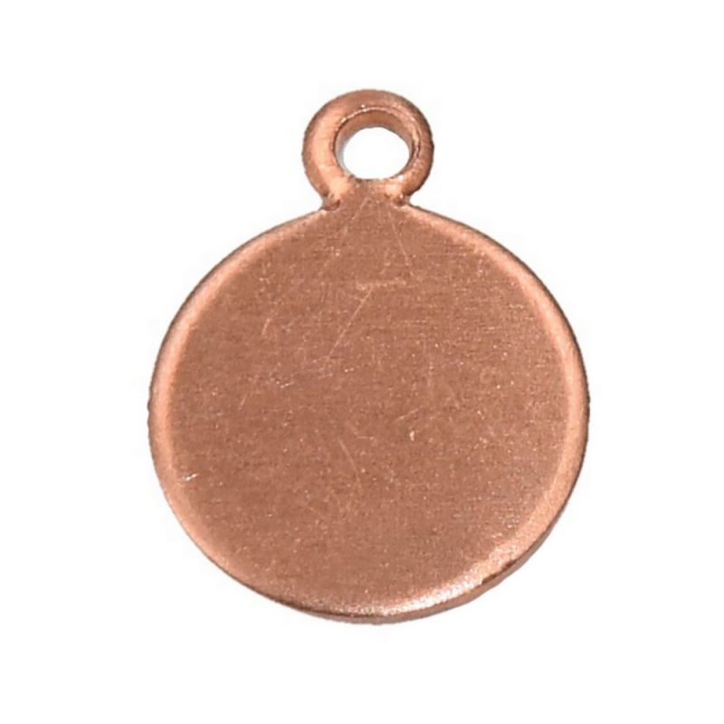 Lot de 10 Pendentifs en cuivre Rond, 1 trou, ébauche 10 mm, pour émaillage