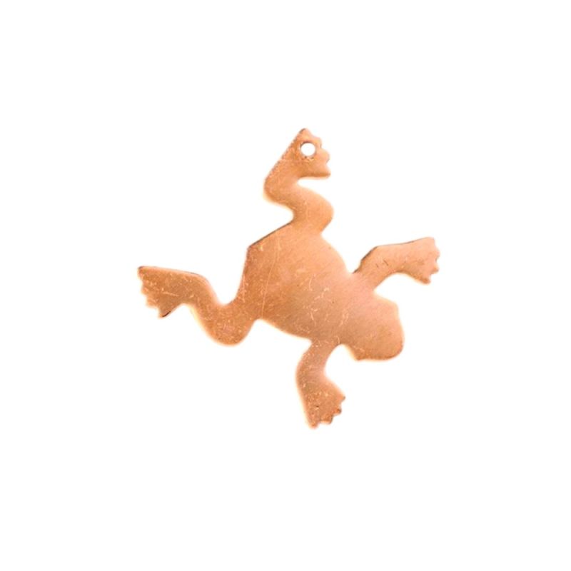 Lot de 10 pendentifs en cuivre Grenouille 35 x 28 mm, ébauche épaisseur 0.8 mm, pour émaillage