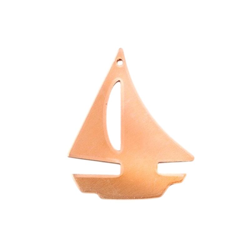 Lot de 10 pendentifs en cuivre Voilier 31 x 39 mm, ébauche épaisseur 0.8 mm pour émaillage