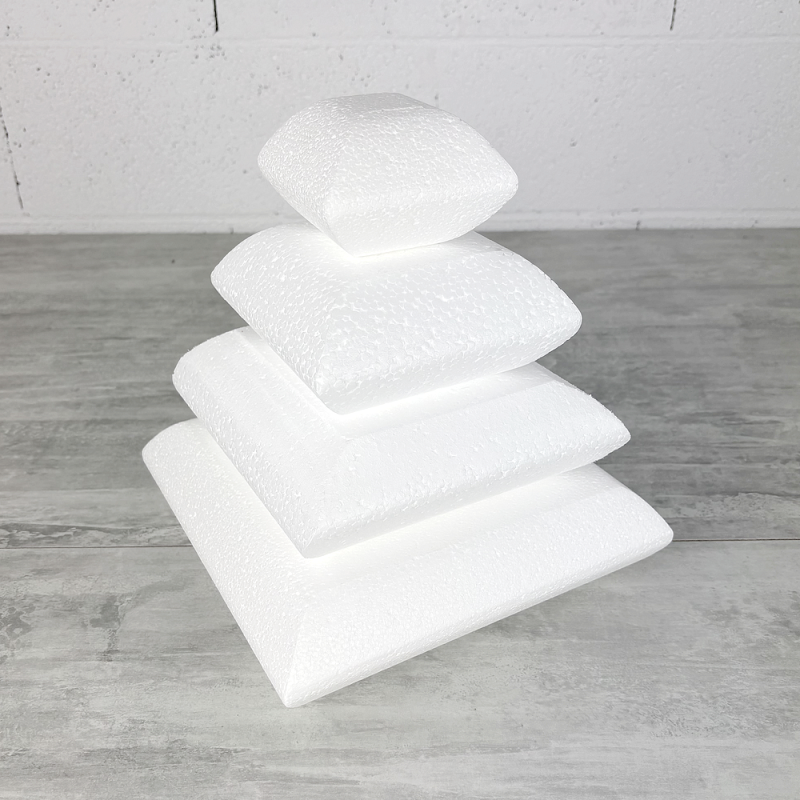 Petite Pièce Montée en Polystyrène 4 Étages – Base 25 cm, Hauteur 28 cm – Cake Dummy