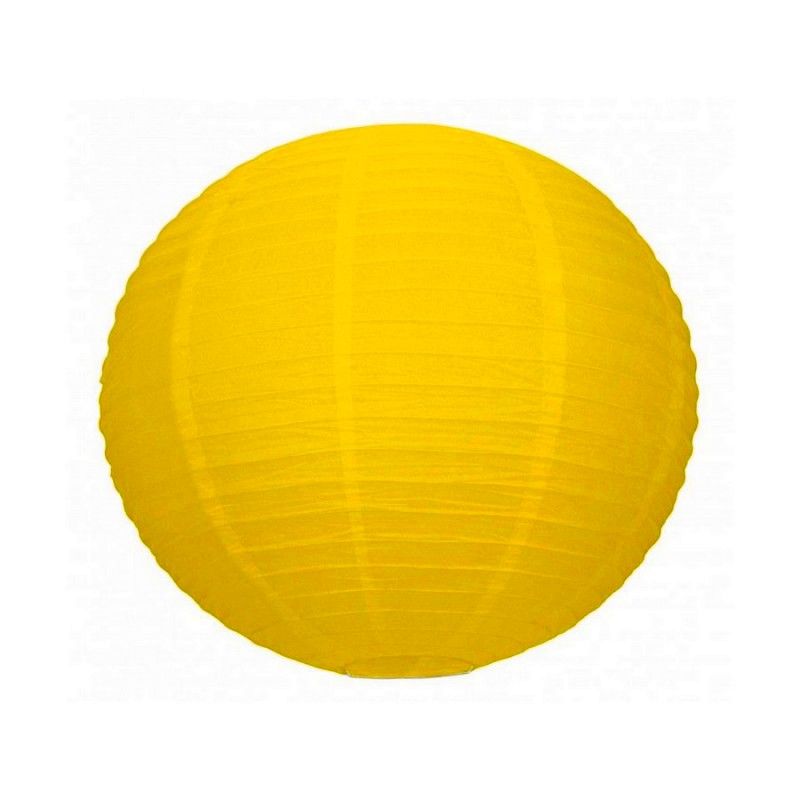 Mustard yellow Japanese lantern, 35 cm diameter, paper ball lantern, for hanging