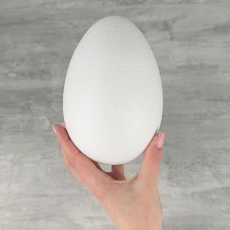 Oeuf polystyrène de 16 cm de haut, séparable, Styropor sécable densité supérieure