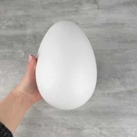Lot de 2 Oeufs polystyrène de 16 cm de haut, Séparables, Styropor blanc densité supérieure