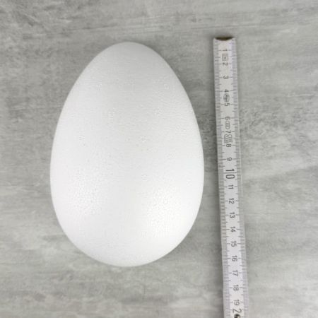 Lot de 2 Oeufs polystyrène de 16 cm de haut, Séparables, Styropor blanc densité supérieure