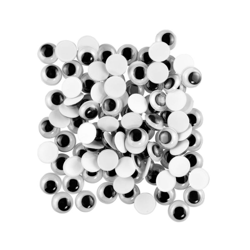 Gros lot 35 paires de yeux à pupille mobile, diamètre 10 mm, 70 yeux à coller