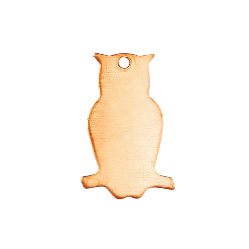 Lot de 10 Pendentifs en cuivre Hibou, 1 trou, ébauche 25 mm, pour émaillage