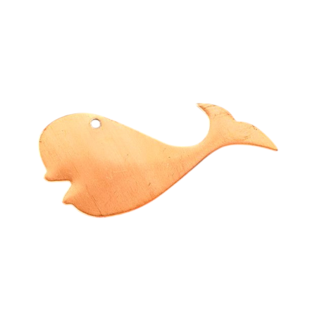 Lot de 10 Pendentifs en cuivre Baleine, 1 trou, ébauche 45x20 mm, pour émaillage