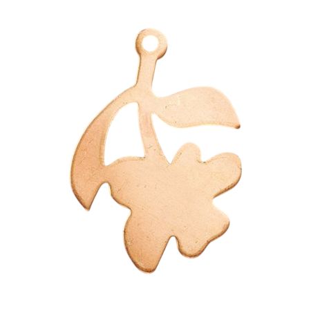 copy of10 Copper pendants, domed flower, 1 hole, 36 x 32 mm, blank thickness 0.8 mm