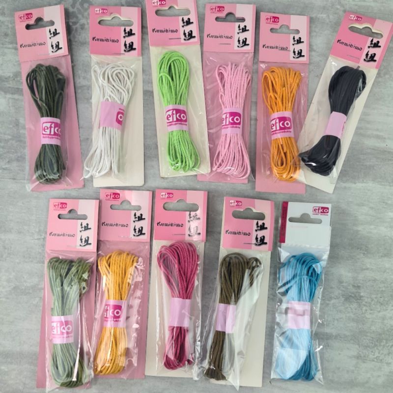 Lot de 11 cordelettes en coton ciré 2 mm (6 m chacune) – Kumihimo, bracelets brésiliens, attrape-rêves, macramé