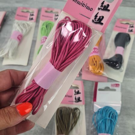 Lot de 11 cordelettes en coton ciré 2 mm (6 m chacune) – Kumihimo, bracelets brésiliens, attrape-rêves, macramé