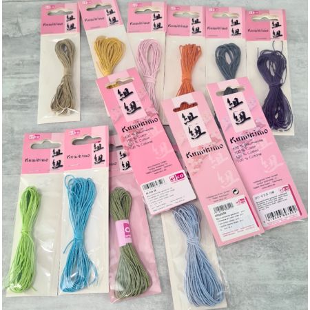 Lot de 13 cordelettes en coton ciré 1 mm (6 m chacune) – Kumihimo, bracelets brésiliens, attrape-rêves, macramé