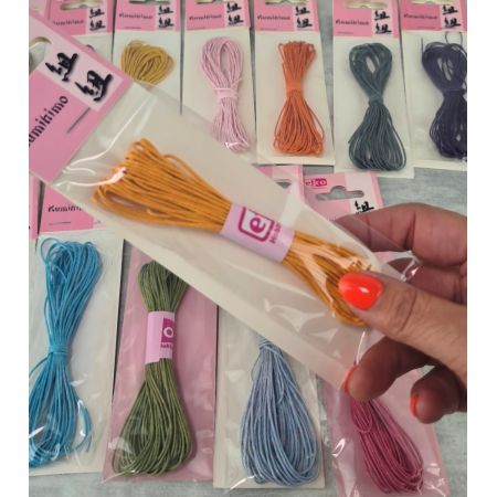 Lot de 13 cordelettes en coton ciré 1 mm (6 m chacune) – Kumihimo, bracelets brésiliens, attrape-rêves, macramé
