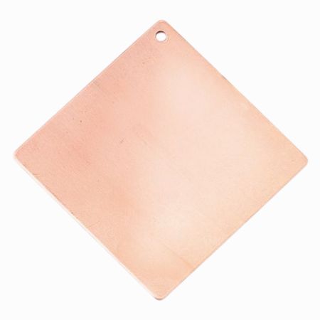Lot de 10 Pendentifs en Cuivre Carré, 55x55 mm, 1 trou, ébauche épaisseur 0.8 mm, pour ém