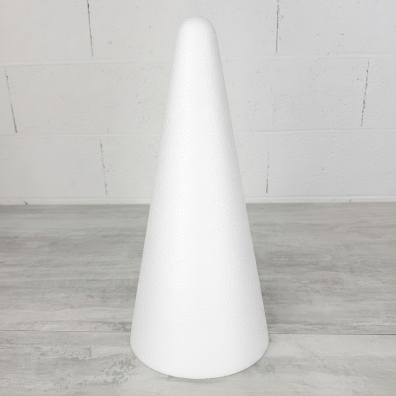 Voller Styroporkegel, dicke Spitze, Höhe 45 cm, Basisdurchmesser 21 cm, Halter aus hochdichtem Styropor, Macaron-Ständer