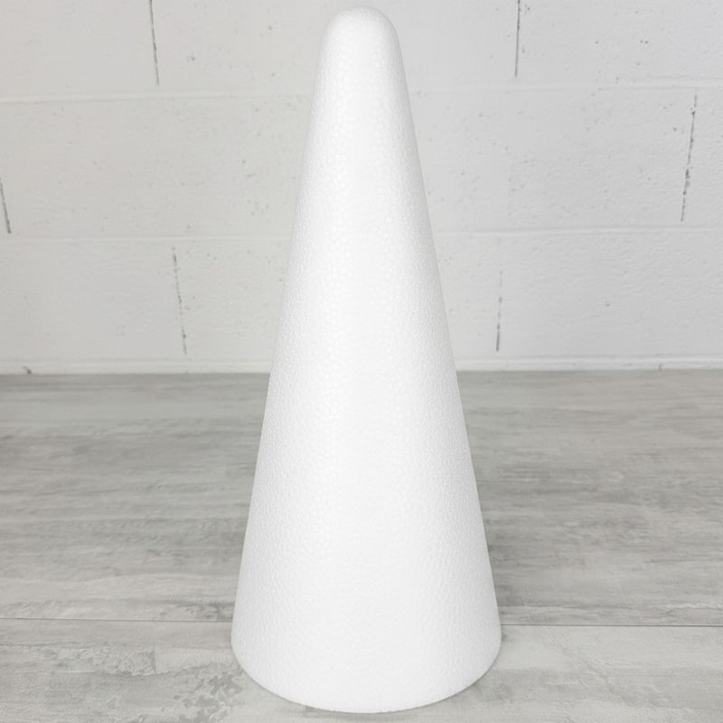 Großer Styroporkegel, Höhe 55 cm, Bodendurchmesser 25 cm, Display für Macarons