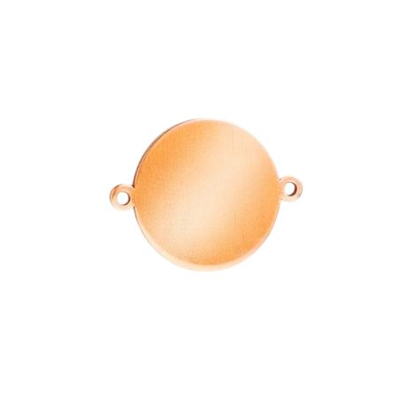 Lot de 10 Pendentifs en Cuivre Rond ø 20 mm, 2 trous, ébauche épais. 0.8 mm, pour émaillage jusqu'à 850°C