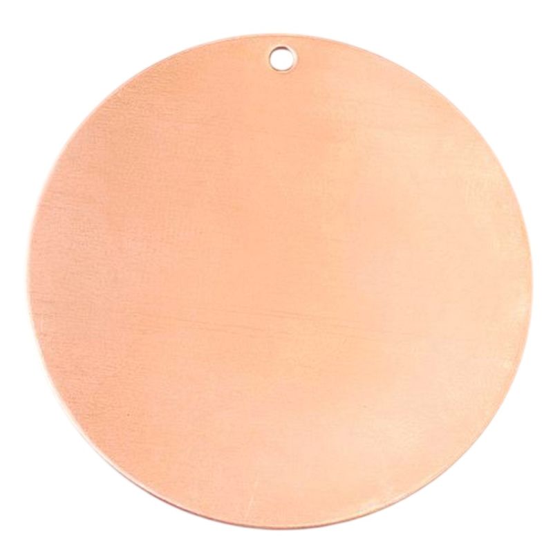 Lot de 10 Pendentifs en Cuivre Rond ø 51 mm, 1 trou, ébauche épais. 0.8 mm, pour émaillage jusqu'à 850°C