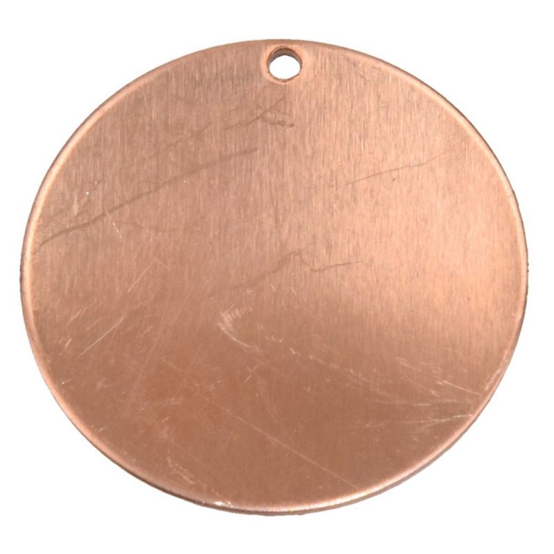Lot de 10 Pendentifs en Cuivre Rond ø 29 mm, 1 trou, ébauche épaisseur 0.8 mm, pour émaillage jusqu'à 850°C