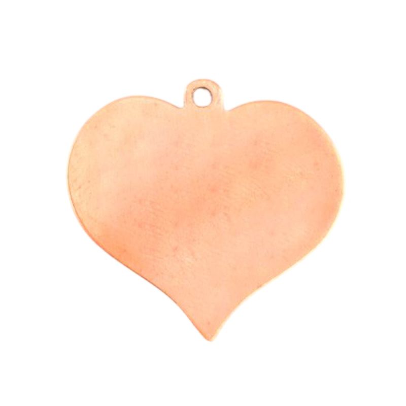 copy of10 Openwork Copper Heart Pendants, 51x49 mm, 1 Built-in Circular Hole, Blank Thickness 0.8 mm, for Enameling up to 850°