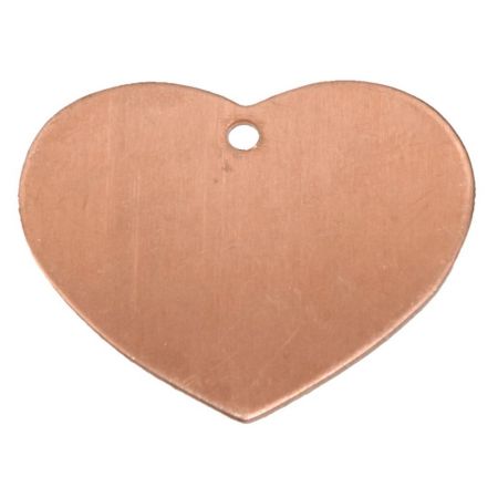 copy of10 Pendentifs Cœur en Cuivre, 16x15 mm, 1 Trou, Ébauche 0,8 mm, Émaillage 850°C