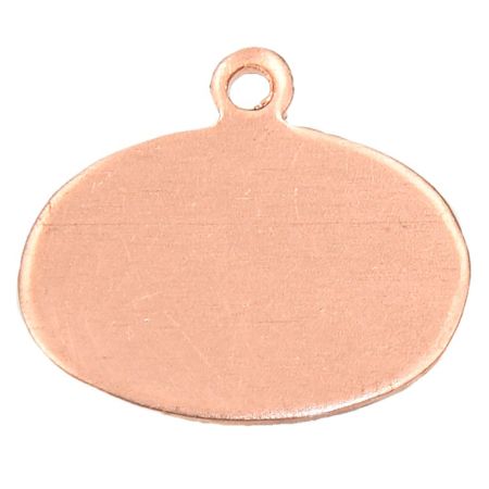 copy of10 Copper pendants, oval, 1 hole, 20x15 mm, 0.8 mm thick blank, for enameling up to 850°C