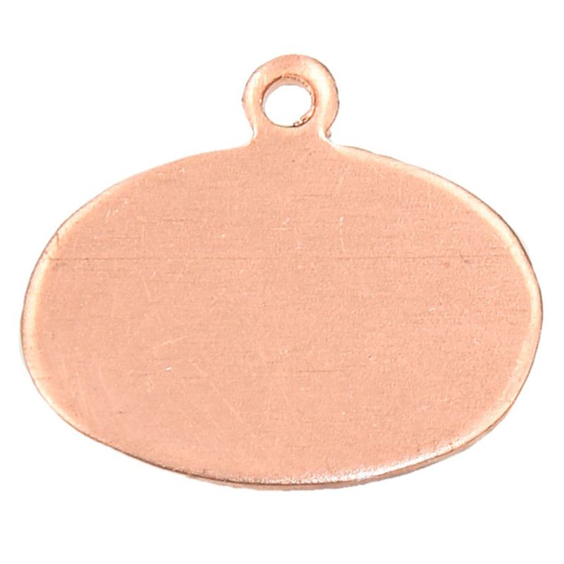 copy of10 Pendentifs en cuivre, Ovale, 1 trou, 20x15 mm, ébauche épaisseur 0.8 mm, pour émaillage jusqu'à 850°C