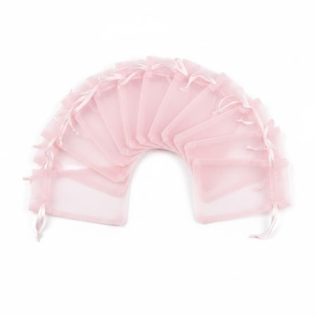 copy of10er-Set Organzabeutel Hellgelb (7,5 x 10 cm) – Säckchen für Hochzeitsmandeln, Geschenke, Schmuck